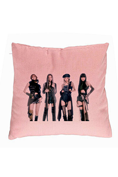 BEKZ Perna Decorativa BlackPink, 4, 40x40 cm, Roz, Husa Detasabila, Burduf