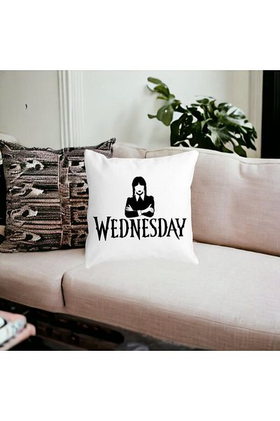 BEKZ Wednesday Addams Pillowcase 4.40x40 Cm, White, Matte