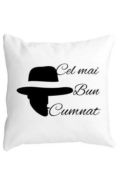 BEKZ Perna Decorativa pentru Cumnat 2, 40x40 cm, Alba, Mata, Husa Detasabila, Burduf