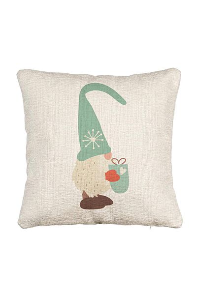 BEKZ Fata de perna Canapea cu tematica de Craciun, Gnom 4, 40x40 cm, Cu fermoar