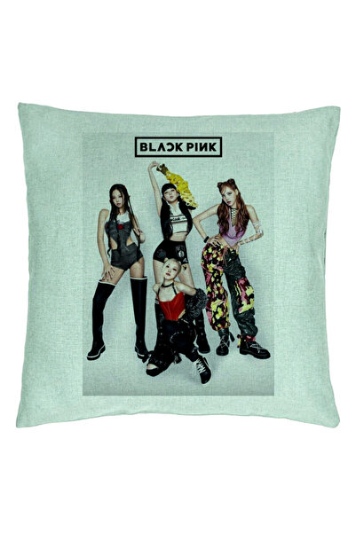 BEKZ Perna Decorativa BlackPink, Model 2, 40x40 cm, Verde Menta, Husa Detasab...