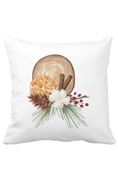 BEKZ Christmas Themed Pillowcase, 14, 40x40 Cm, White, Matte