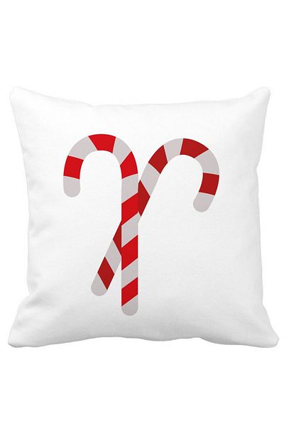 BEKZ Christmas Themed Pillowcase, Lollipops, 40x40 Cm, White, Matte