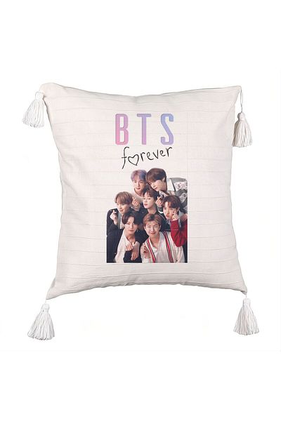 BEKZ BTS Army 13 Fringed Pillowcase, 45×45 cm, With zipper