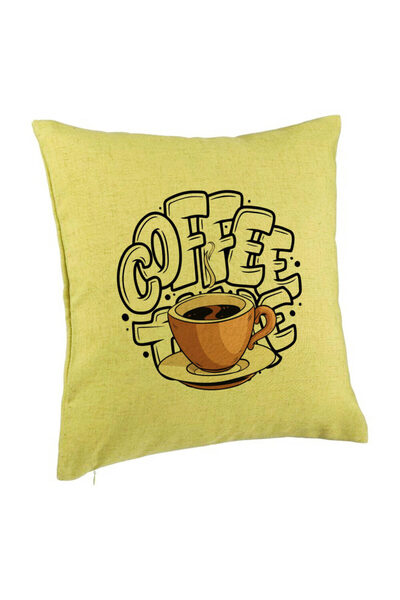 BEKZ Față de pernă, model iubitor de cafea, 40x40 cm, verde