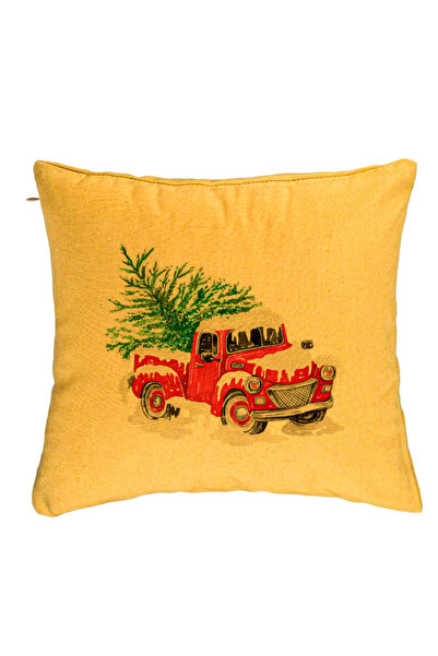 BEKZ Față de pernă cu tematică de Crăciun, 1, 40x40 cm, galbenă