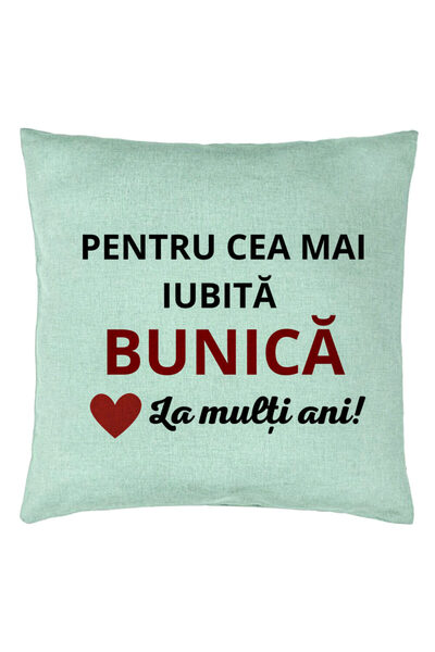 BEKZ Perna Decorativa pentru Bunica 16, 40x40 cm, Verde Menta, Husa Detasabil...