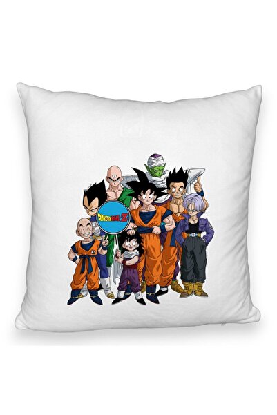 BEKZ Perna Decorativa Fluffy cu Dragonball Characters 2, 40x40 cm, Alba, Husa...