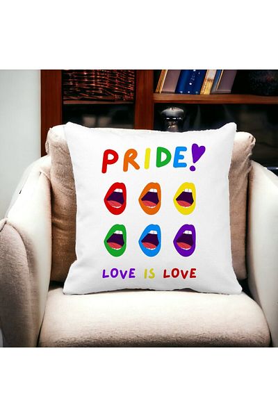 BEKZ Square Pride Pillowcase, 40x40 Cm, White, Matte