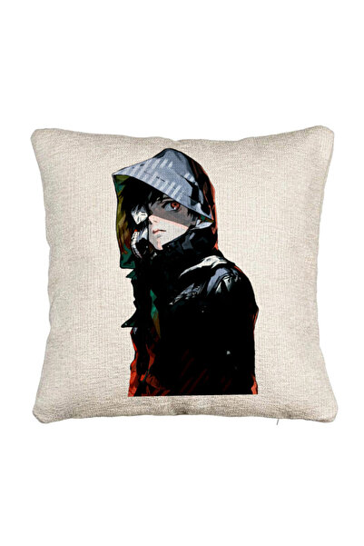 BEKZ Perna Decorativa Canapea cu Tokyo Ghoul Kaneki, 40x40 cm, Cu fermoar