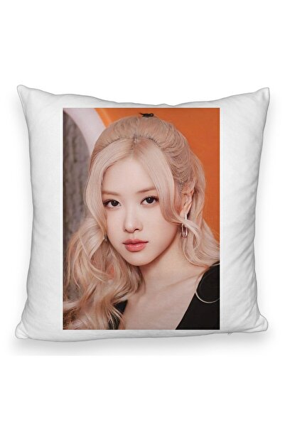 BEKZ Fata de perna Fluffy BlackPink Rose 5, 45×45 cm, Cu fermoar