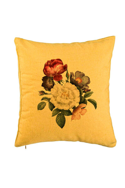 BEKZ Μαξιλαροθήκη, Σχέδιο με Λουλούδια Καλοκαιριού, 40x40 Εκ., Κίτρινη