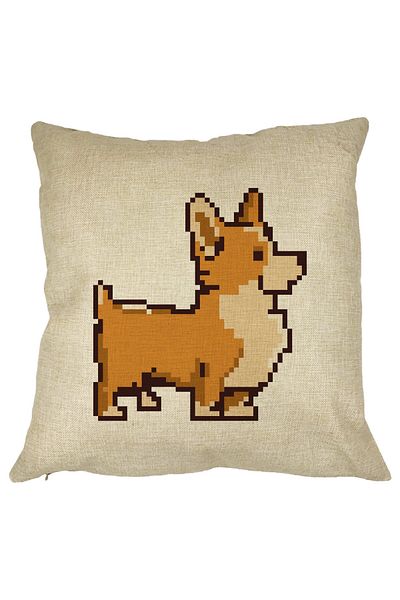 BEKZ Perna Decorativa Doggie, 40x40 cm, Husa Detasabila, Burduf