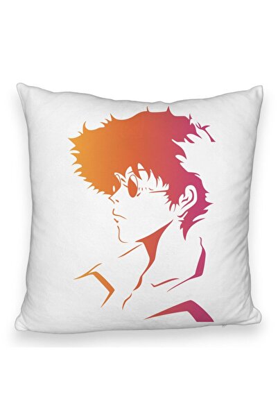 BEKZ Perna Decorativa Fluffy cu Cowboy Bebop 2, 40x40 cm, Alba, Husa Detasabila, Burduf