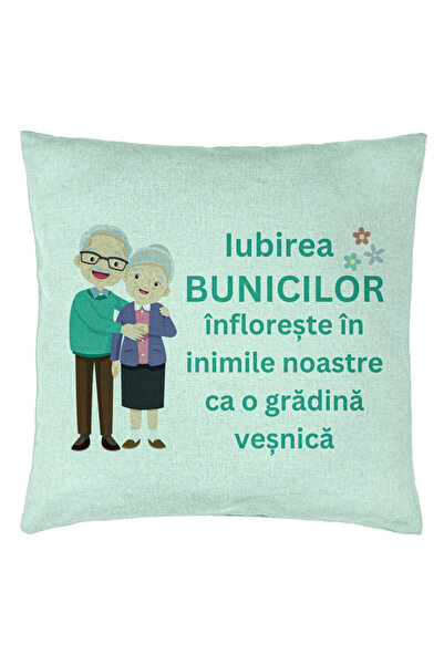 BEKZ Perna Decorativa pentru Bunici 5, 40x40 cm, Verde Menta, Husa Detasabila...