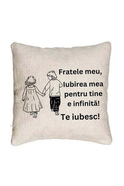 BEKZ Fata de perna Canapea Fratele meu 5, 40x40 cm, Cu fermoar