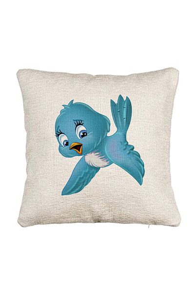 BEKZ Perna Decorativa Canapea, Model TweetTweet, 40x40 cm, Cu fermoar