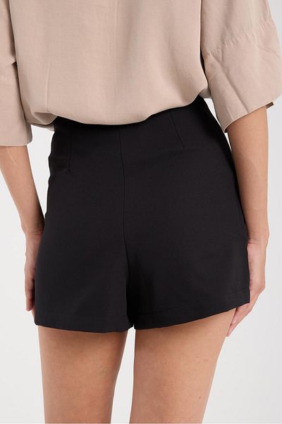 Store 100% Cotton Women's Mini Shorts Skirt with Slit Detail - High Waist, Multi-Purpose Wear