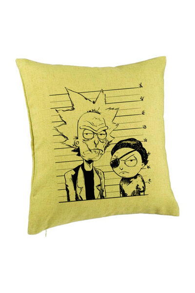 BEKZ Μαξιλαροθήκη, με σχέδιο Rick And Morty, 40x40 εκ., Πράσινο