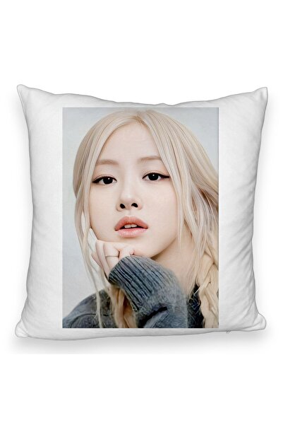 BEKZ Perna Decorativa Fluffy BlackPink Rose 1, 45×45 cm, Cu fermoar