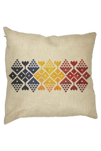 BEKZ Față de pernă pătrată cu motive locale, 40x40 cm