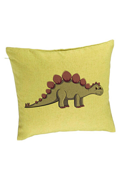 BEKZ Față de pernă, model pentru copii cu dinozaur violet, 40x40 cm, verde