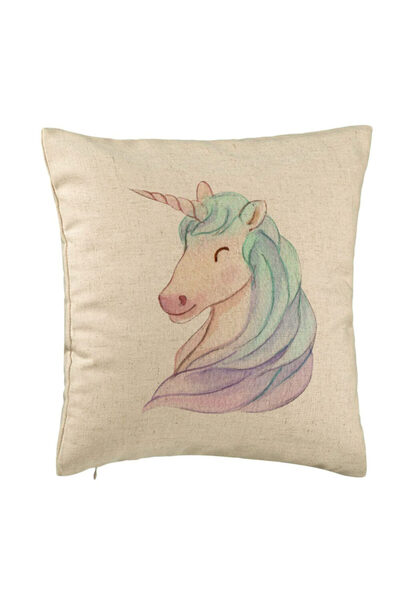 BEKZ Față de pernă, model unicorni, 40x40 cm, bej