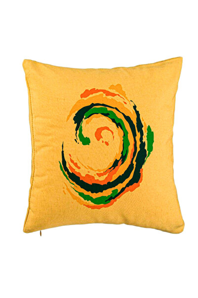 BEKZ Față de pernă, model spiralat, multicolor, 40x40 cm, galben