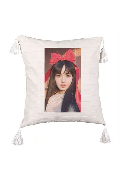 BEKZ BlackPink Lisa 1 Fringed Pillowcase, 45×45 cm, With zipper