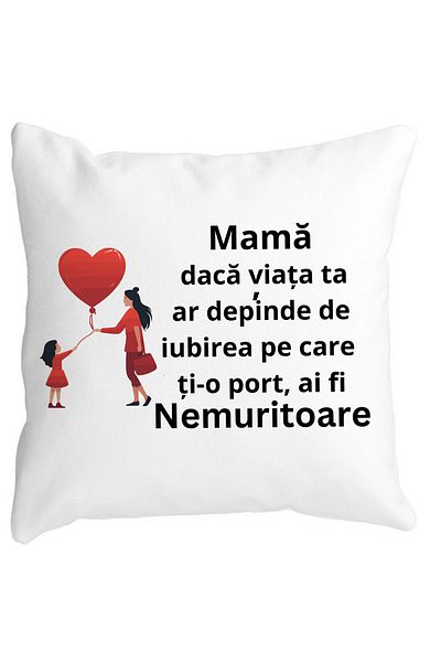 BEKZ Față de pernă pentru mama 7,40x40 cm, albă, mată