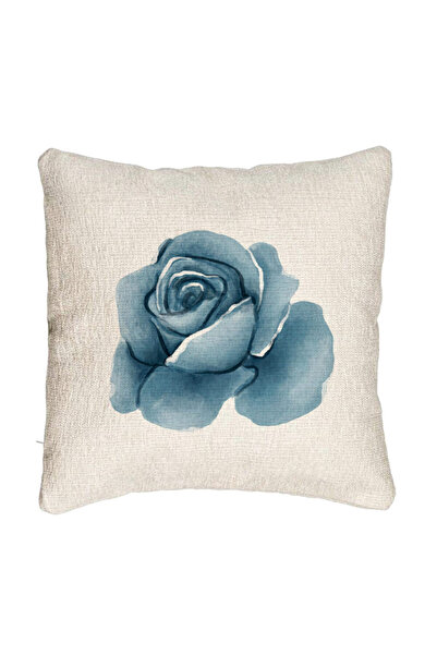 BEKZ Fata de perna Canapea, Model Florale Trandafir Bejstru, 40x40 cm, Cu fer...