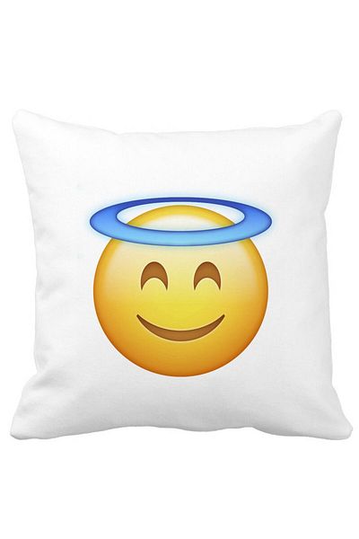 BEKZ Pillowcase, Emoji Zen Pattern, 40x40 Cm, White, Matte