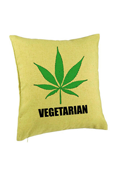 BEKZ Față de pernă, model vegetarian, 40x40 cm, verde