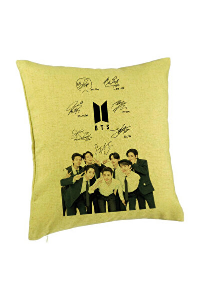 BEKZ Perna Decorativa BTS Army 3, 40x40 cm, Verde, Husa Detasabila, Burduf