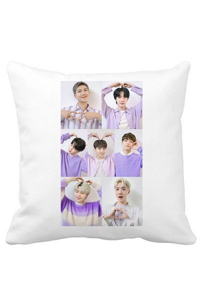 BEKZ Bts Army 9 Pillowcase, 40×40 Cm, White, Matte