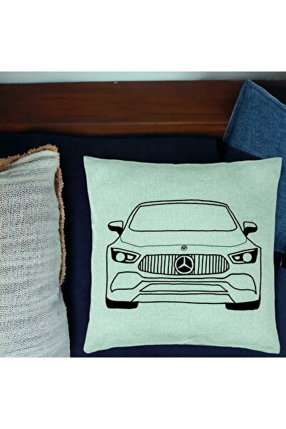 BEKZ Perna Decorativa, Model Hey Mercedes, 40x40 cm, Verde Menta, Husa Detasa...
