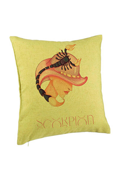 BEKZ Față de pernă, model zodiacal Scorpion, 40x40 cm, verde