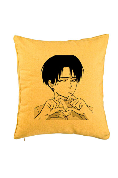 BEKZ Perna Decorativa, Model Love You Levi, 40x40 cm, Galben, Husa Detasabila...