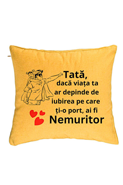 BEKZ Față de pernă, model pentru Tata 7, 40x40 cm, galben