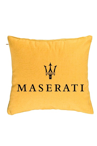 BEKZ Perna Decorativa, Maserati, 40x40 cm, Galben, Husa Detasabila, Burduf