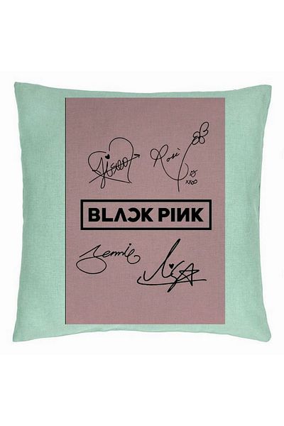 BEKZ Față de pernă Blackpink, Model 13, 40x40 cm, Verde Mentă