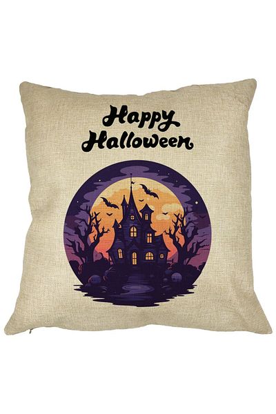 BEKZ Față de pernă cu motiv și text de Halloween, 40x40 cm