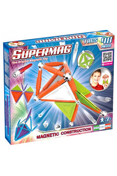 Supermag Supermag Magnetic Construction Set - Trendy, 48 pieces