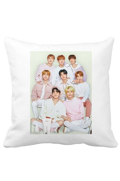 BEKZ Pillowcase, Stray Kids 7, 40×40 Cm, White, Matte