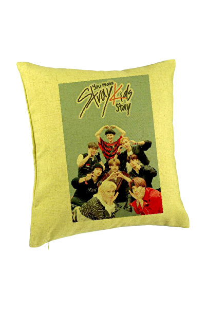 BEKZ Față de pernă, Stray Kids 15, 40×40 cm, verde