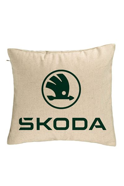 BEKZ Perna Decorativa, Model Skoda, 40x40 cm, Bej, Husa Detasabila, Burduf