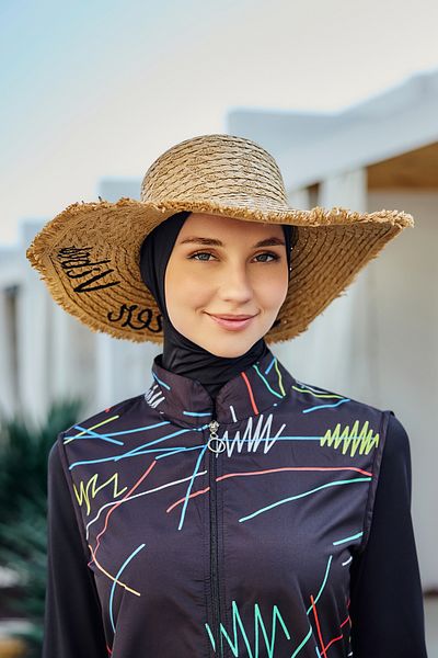 Remsa Mayo Straw Hat Beach Hat with Tassel Edges and Embroidery Detail Rş-2112 Camel02