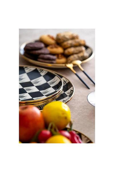 ACAR Qualita King 7 Piece Enamel Checkered Cake Set Mst512