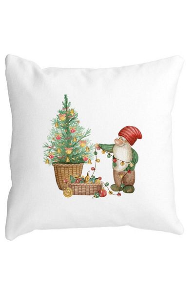 BEKZ Christmas Themed Pillowcase, 22, 40x40 Cm, White, Matte