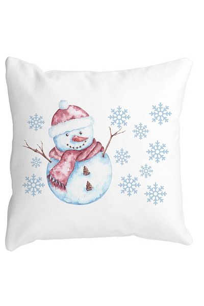 BEKZ Perna Decorativa de Craciun Om de Zapada, 1, 40x40 cm, Alba, Mata, Husa Detasabila, Burduf